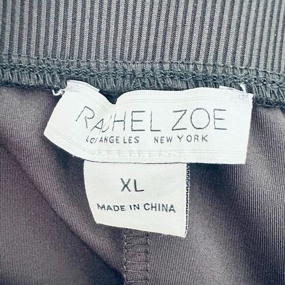 Rachel Zoe Womens Mid Rise Wide Leg Pull On Pants XL Black Minimalist Staple NWT - Picture 5 of 8